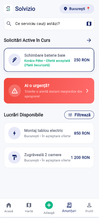 Solvizio App Screen Preview